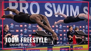 Simone Manuel and Torri Huske in EXCITING 100M Freestyle  2024 TYR Pro Series Westmont [upl. by Phebe]