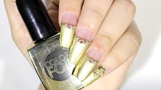 HOW TO Gold Tip Nails ♥ [upl. by Nnair]