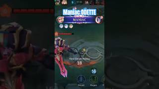 1000 IQ ODETTE Maniac Rank Mobile Legends 2024 mlbb odette ytshorts gaming alphabuild oneshot [upl. by Lindie]