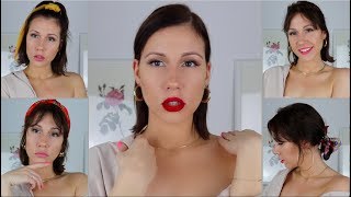 KURZE HAARE STYLEN  5 FRISUREN in 5 MINUTEN [upl. by Erminie]