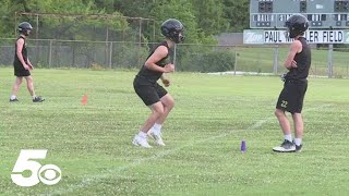 Multiple Arkansas schools practice football in the morning to beat the heat [upl. by Alleul163]