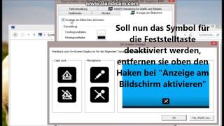 Windows 8  Feststelltaste  Caps Lock Symbol und Mikrofon Symbol  deaktiviern [upl. by Seabrook]