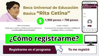 ¡Regístrate exitosamente BECA UNIVERSAL DE EDUCACIÓN BÁSICA quotRITA CETINAquot videotutorial 2024 [upl. by Nnylidnarb]