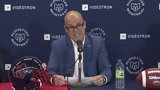 Point de presse Bilan de la saison des Alouettes 2023 [upl. by Yelloh356]