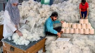 Cotton To Yarn Manufacturing Process In Huge Yarn Mills With Amazing Technology ll Mass Production [upl. by Ordisy988]