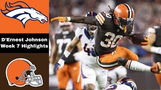 D’Ernest Johnson Highlights vs Broncos  NFL Week 7 [upl. by Rise485]