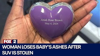 Stolen SUV out of Redford had babys ashes inside [upl. by Aime]