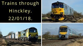 Morning Trains near Hinckley 220118 [upl. by Xirdnek808]