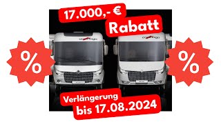 17000€ CARTHAGO WOHNMOBIL RABATT bei Mareien Caravaning MEGASALE VERLÄNGERUNG BIS ZUM 17082024 [upl. by Yedorb]