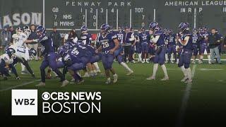 Nantucket Stoneham win football games at Fenway Park [upl. by Aicen]