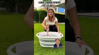 CEBUR CEBURIN BONEKA KE KOLAM⁉️ funny pool comedy prank satisfying bollywood music song [upl. by Kathryne]