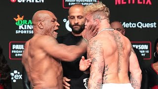 Mike Tyson B SLAPS Jake Paul at weigh in as ALL HELL BREAKS LOOSE [upl. by Ettari]