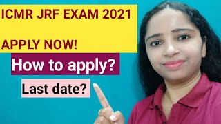 How to apply for ICMR JRF 2021 exam [upl. by Asiram]