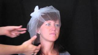 Two ways to wear a tulle blusher veil from Veil Trends [upl. by Randi]