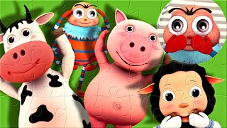 Head Shoulders Knees and Toes Knees and Toes  Little Baby Bum Puzzle Game [upl. by Ocire]