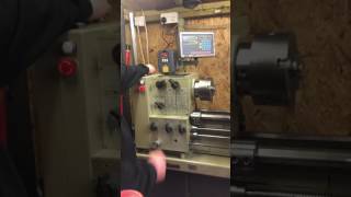 Harrison M300 lathe and HuanYang Vfd inverter test [upl. by Pillihpnhoj935]