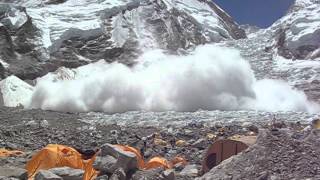 Avalanche on Mt Everest 7 May 2009 [upl. by Nakah]