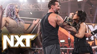 CM Punk gets between Roxanne Perez and Giulia NXT highlights Sept 17 2024 [upl. by Ioyal]