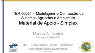 TER00084  Simplex Exemplos de Aplicação 3 Variáveis [upl. by Faxan]