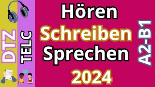 DTZ TELC A2B1 Hören Schreiben amp Sprechen Modelltest 2024 [upl. by Lidah754]