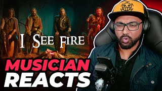 Musician Reacts to Geoff Castellucci  I SEE FIRE  The Hobbit Ed Sheeran  Low Bass Singer Cover [upl. by Nylirahs]