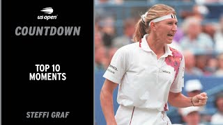 Steffi Graf  Top 10 Moments  US Open [upl. by Anatnom297]