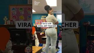 Art teacher WENT VIRAL for being curvy‼️😳 teacher bodypositive interview [upl. by Oivalf]