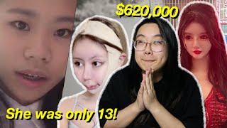 16 Year Old Chinese Influencer Addicted to Plastic Surgery 620000 [upl. by Ailemaj383]