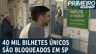 Falha no sistema da SPTrans bloqueia 40 mil cartões do Bilhete Único  Primeiro Impacto 030723 [upl. by Manchester842]