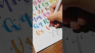 Brush Calligraphy Tutorial For Beginners  ArtForAllbySaumya art calligraphy tutorial easy [upl. by Anera]