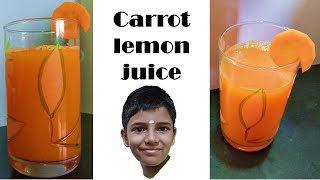 Carrot lemon juiceThe COOKer Arvind [upl. by Ayikahs]