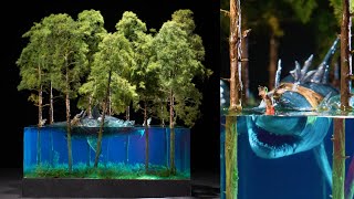 How To Make a Shark In The Forest  Diorama  Epoxy resin [upl. by Mylan]