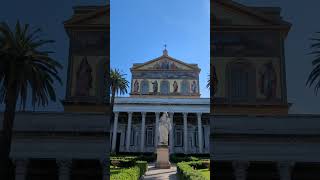 Facciata della Basilica San Paolo a Roma italy italia chiesa church roma rome [upl. by Enelrats]