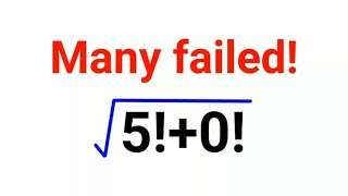 Root of 5  0 Many failed to do it orallymaths mathematics factorial [upl. by Lebanna93]