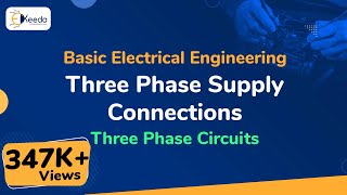 Three Phase Supply Connections  Three Phase Circuits  Basic Electrical Engineering [upl. by Llevrac373]