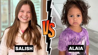 Alaia McBroom The Ace Family Vs Salish Matter Jordan Matter Lifestyle Comparison [upl. by Rotce]