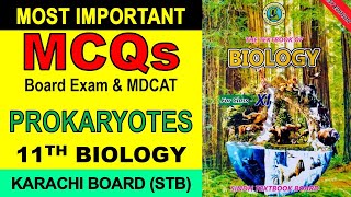 Biology Class 11 Chapter 6 Prokaryotes Karachi Board  Solved MCQs with Book Exercise amp Past Papers [upl. by Roban]