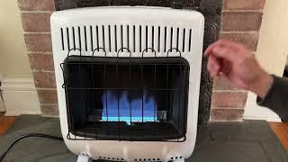 Mr Heater 30000 BTU Vent Free Blue Flame Natural Gas Heater MHVFB30NGT Review [upl. by Kilah]