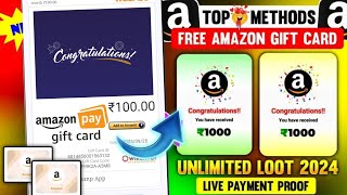 Amazon Free Gift Card ₹1000 Daily Only Signup 2024  Flipkart Free Gift Voucher Instant Earning App [upl. by Ramoh]