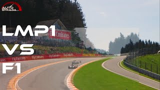 LMP1 vs Formula 1  Eau Rouge Raidillon Comparison [upl. by Pressey430]