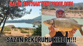 SAZAN REKORUMU KIRDIMSazan TUTMAKTAN YORULDUMcarping fishing sazan carp [upl. by Rettuc68]