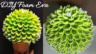 New Design Flowers with Foam Eva 2 mm  DIY Foam Eva Flowers [upl. by Enihsnus161]