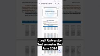 Jiwaji University BEd June 2024 2nd semester result [upl. by Shepperd]