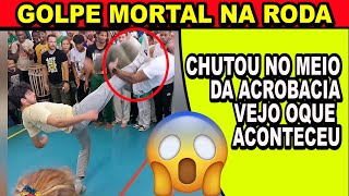 golpe mortal na capoeira jogador plicou um chuto no meio da acrobacia e vejo oque aconteceu [upl. by Harimas]