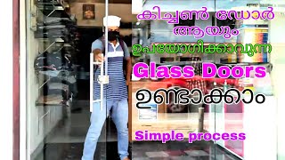 GLASS DOOR RS 9500 material cost full process video [upl. by Hakaber]