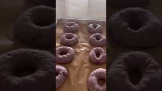 🫐Blueberry Bagels🫐 bread bagels baking fyp [upl. by Adamina]