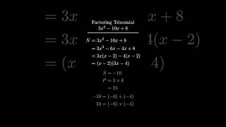 Factoring Trinomials maths ai algebra [upl. by Allred]