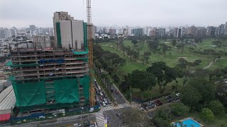 Avances del edificio de lujo The Grand empezando el piso 14 de 22 en San Isidro [upl. by Naitsirhk]