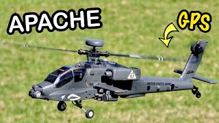 BEST SCALE MILITARY RC APACHE GPS HELICOPTER  YU XIANG F11S AH64 [upl. by Ecnerrat]