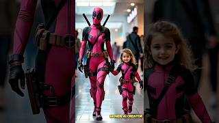 Deadpools woman and her daughter marvel shorts short [upl. by Thornburg]